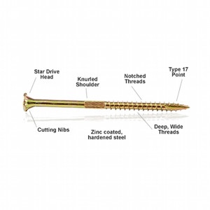 Gold Star Screws - 2.5in